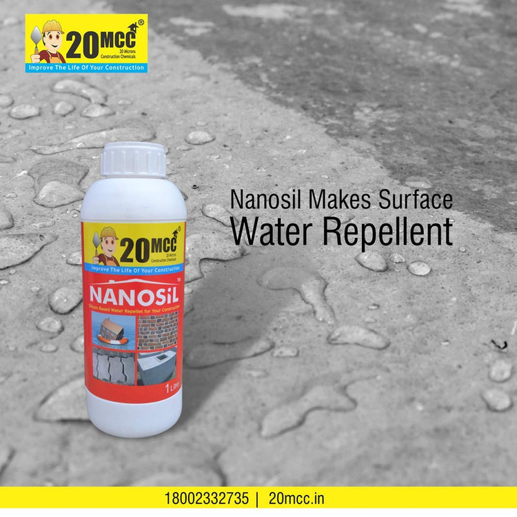 محلول نانو آبگریز و ضد آب کننده سطوح ساختمانی 20 میکرو مدل nanosilicon حجم 1 لیتر بسته 2 عددی