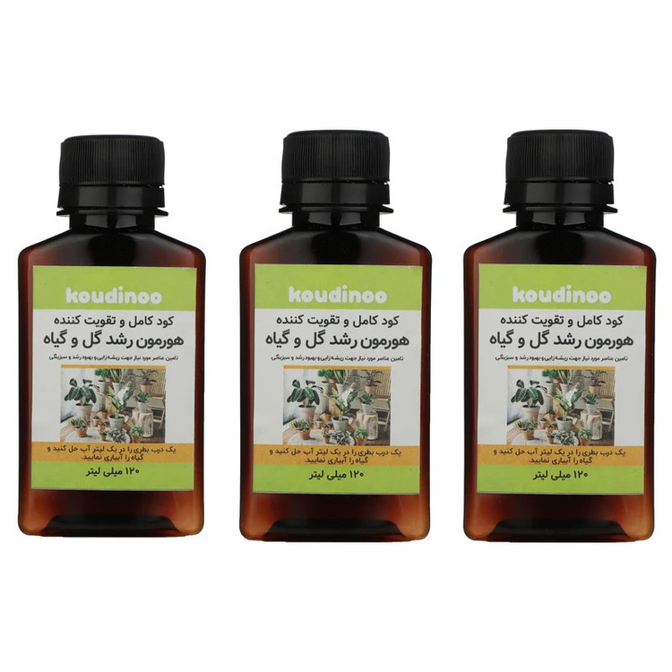کود هورمون رشد گل و گیاه کودینو مدل Growth حجم 120 میلی لیتر بسته 3 عددی